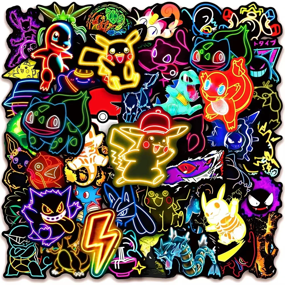 100pcs Neon  Pokémon  Stickers - огляд і ціна Luggage