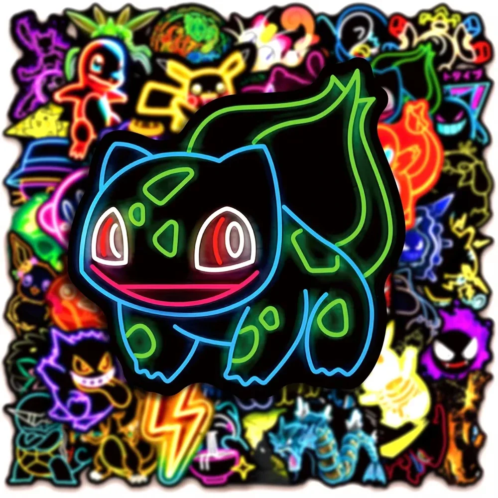 100pcs Neon  Pokémon  Stickers - огляд і ціна Luggage